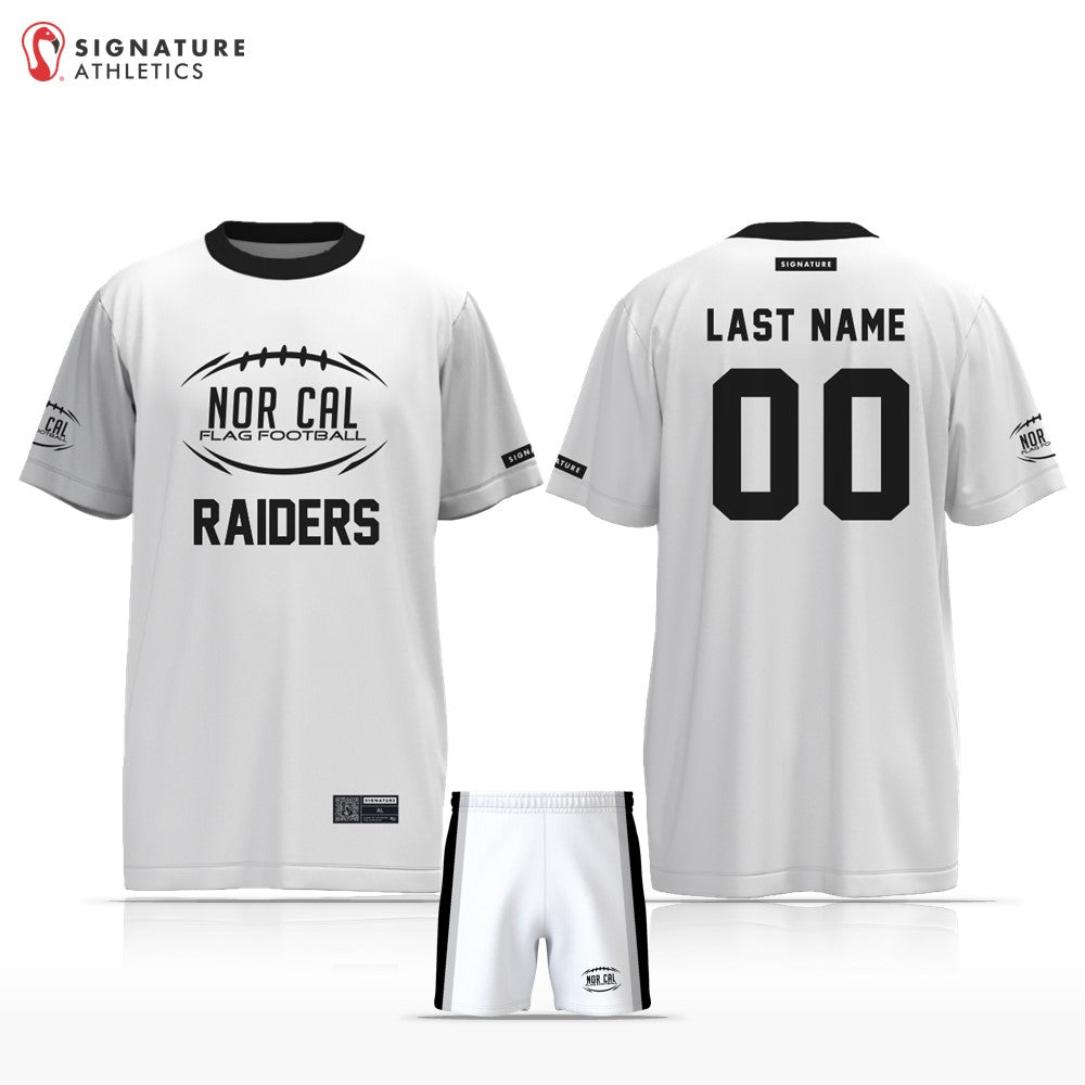 Norcal Flag Football White Las Vegas Raiders Men's 2 Piece Player Package