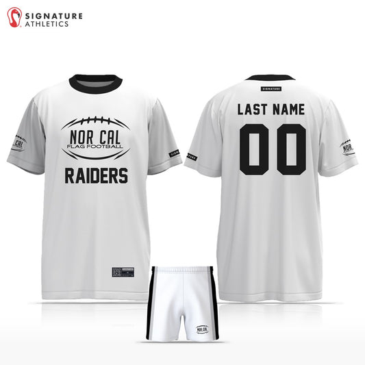 Norcal Flag Football White Las Vegas Raiders Men's 2 Piece Player Package