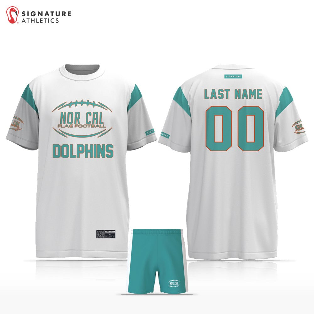 Norcal Flag Football White Miami Dolphins Men's 2 Piece Player Package
