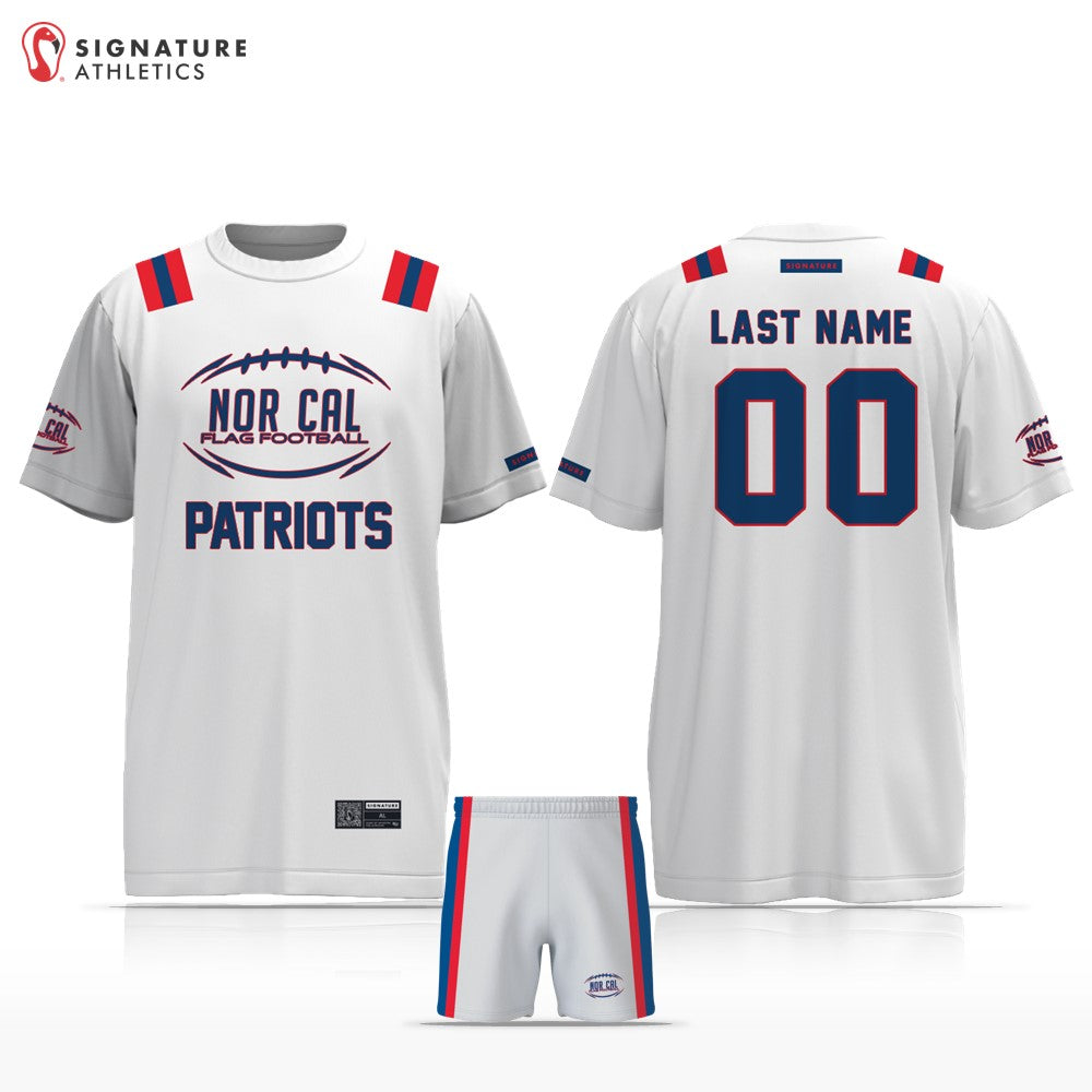 Norcal Flag Football White New England Patriots Men's 2 Piece Player Package