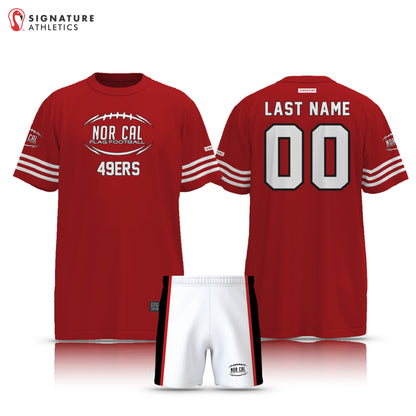 Norcal Flag Football Classic Red San Francisco 49ers Men's 2 Piece Player Package