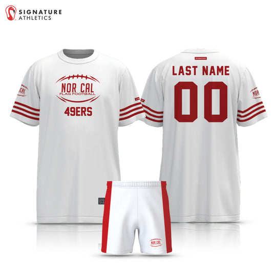 Norcal Flag Football White San Francisco 49ers Men's 2 Piece Player Package