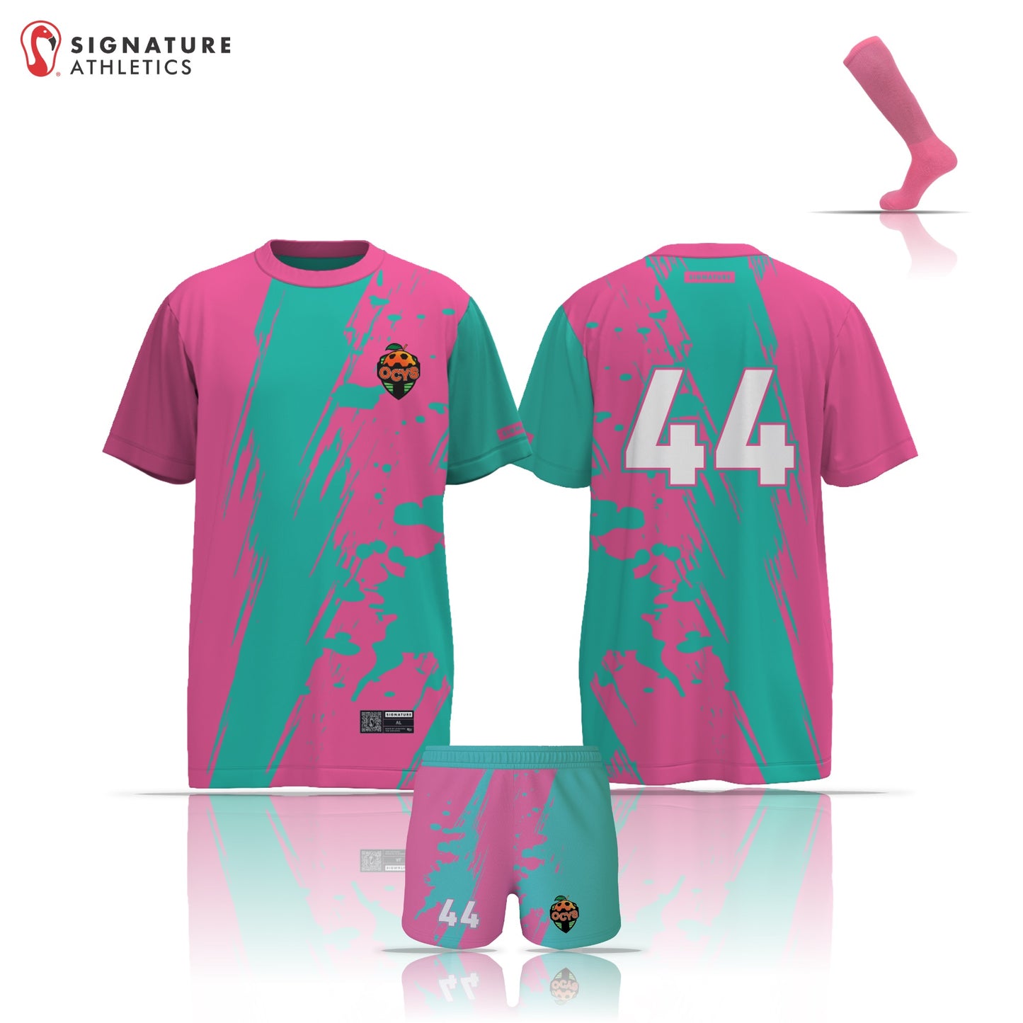 Orange County Youth Soccer Pink/Caribbean Women's 3 Piece Girl's Package