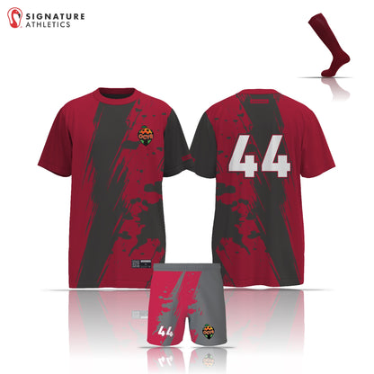 Orange County Youth Soccer Crimson/Anthracite 3 Piece Boy's Package