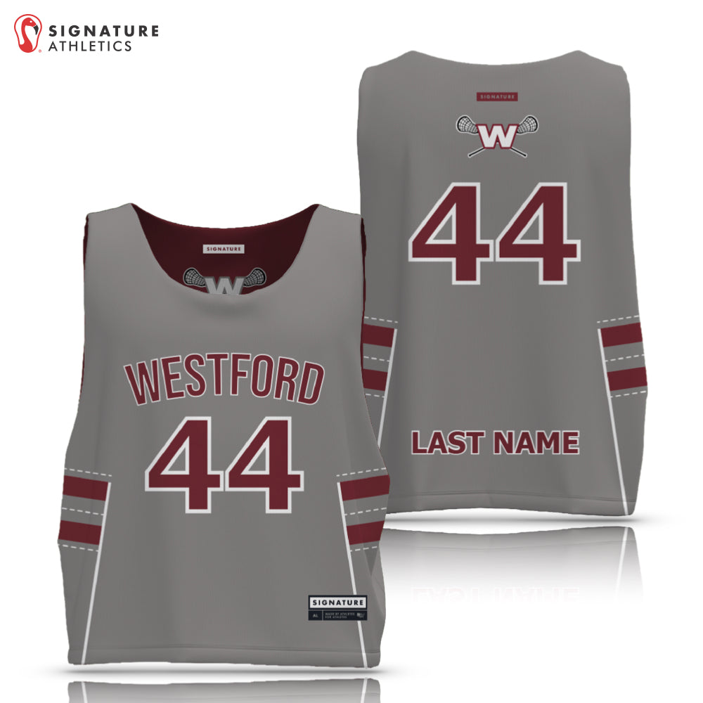 Westford Youth Lacrosse 25-1 Men's Player Reversible Pinnie Grey Side
