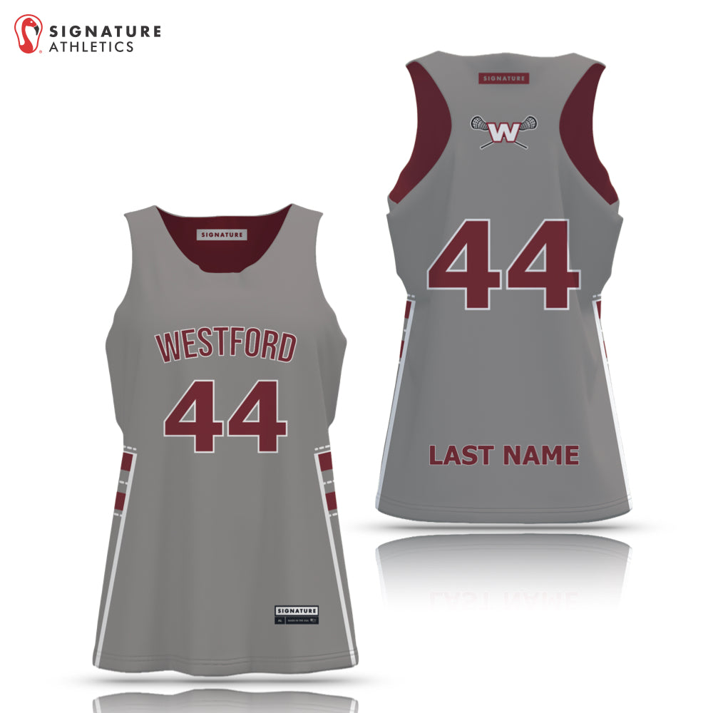 Westford Youth Lacrosse 25-1 Women's Player Reversible Pinnie Grey Side