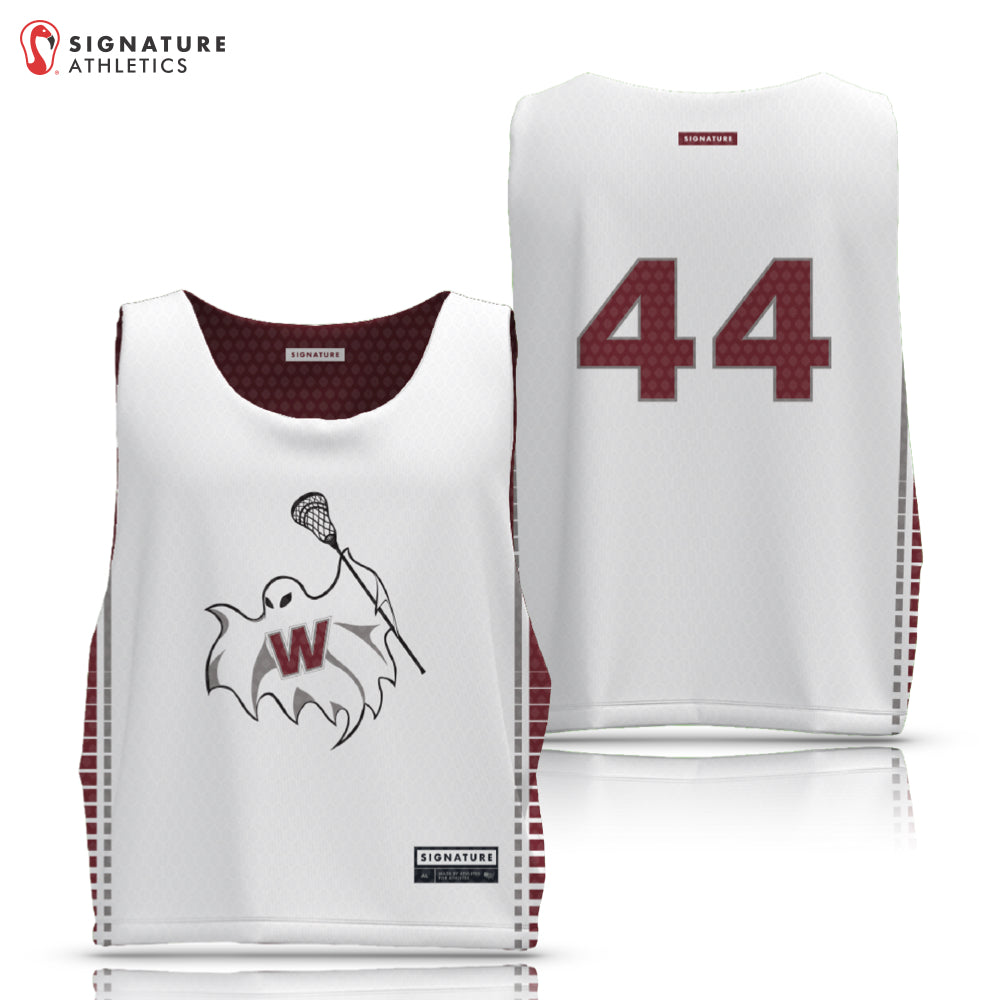 Westford Youth Lacrosse 27-1 Men's Basic Tournament Pinnie White Side