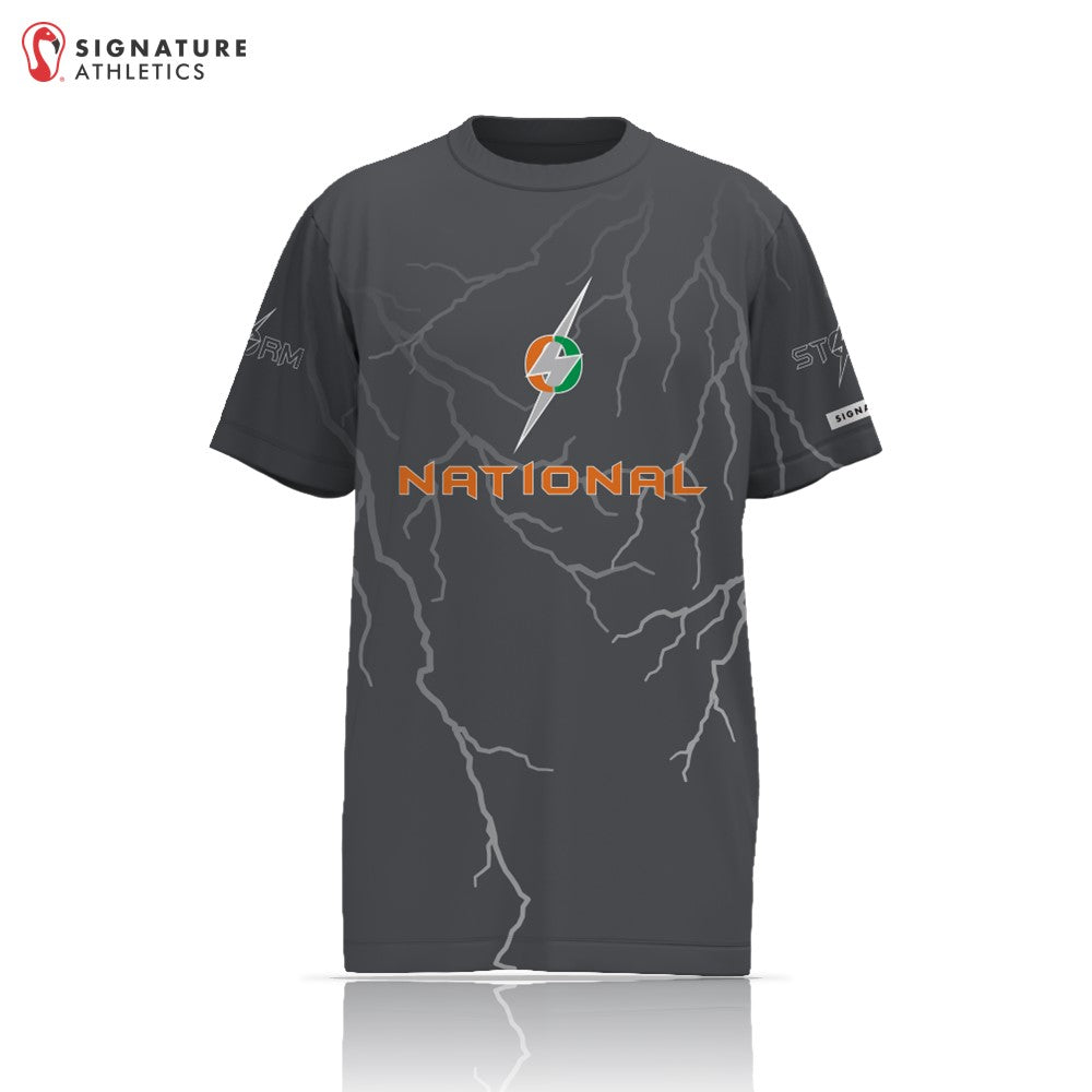 Storm Lacrosse Sports Men's Player Short Sleeve Tech Tee: NATIONAL