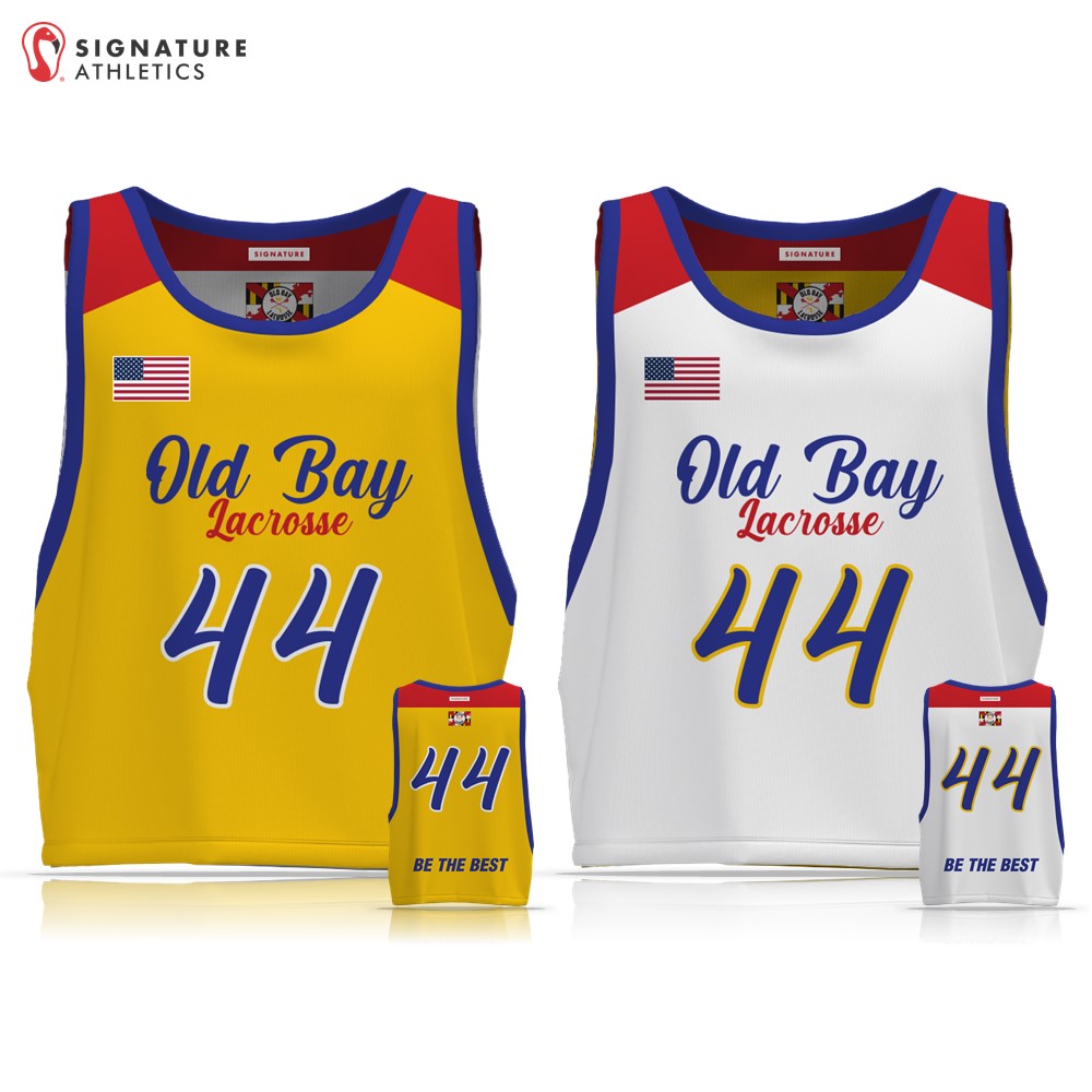 Old Bay Lacrosse Men's Player Reversible Pinnie: Old Bay Lacrosse