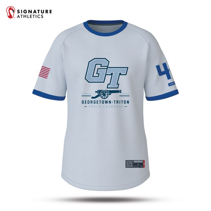 Georgetown-Triton Youth Lacrosse Summer 2026 men's pro short sleeve tech tee front