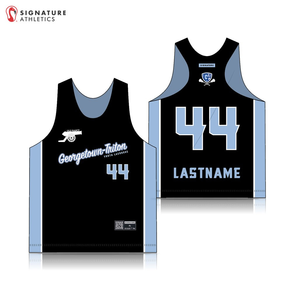 Georgetown-Triton Youth Lacrosse Summer 2026 women's player reversible pinnie dark side