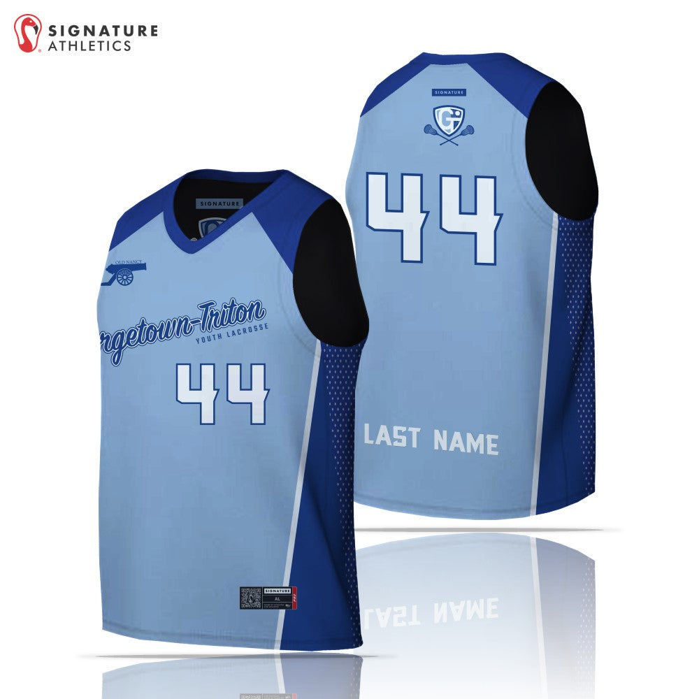 Georgetown-Triton Youth Lacrosse Summer 2026 men's pro sleeveless game reversible light side