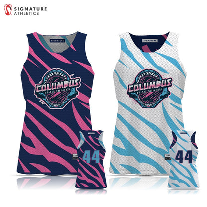 Paquete de juego de 3 piezas para jugadoras de lacrosse de los Columbus Flag Sharks para mujeres