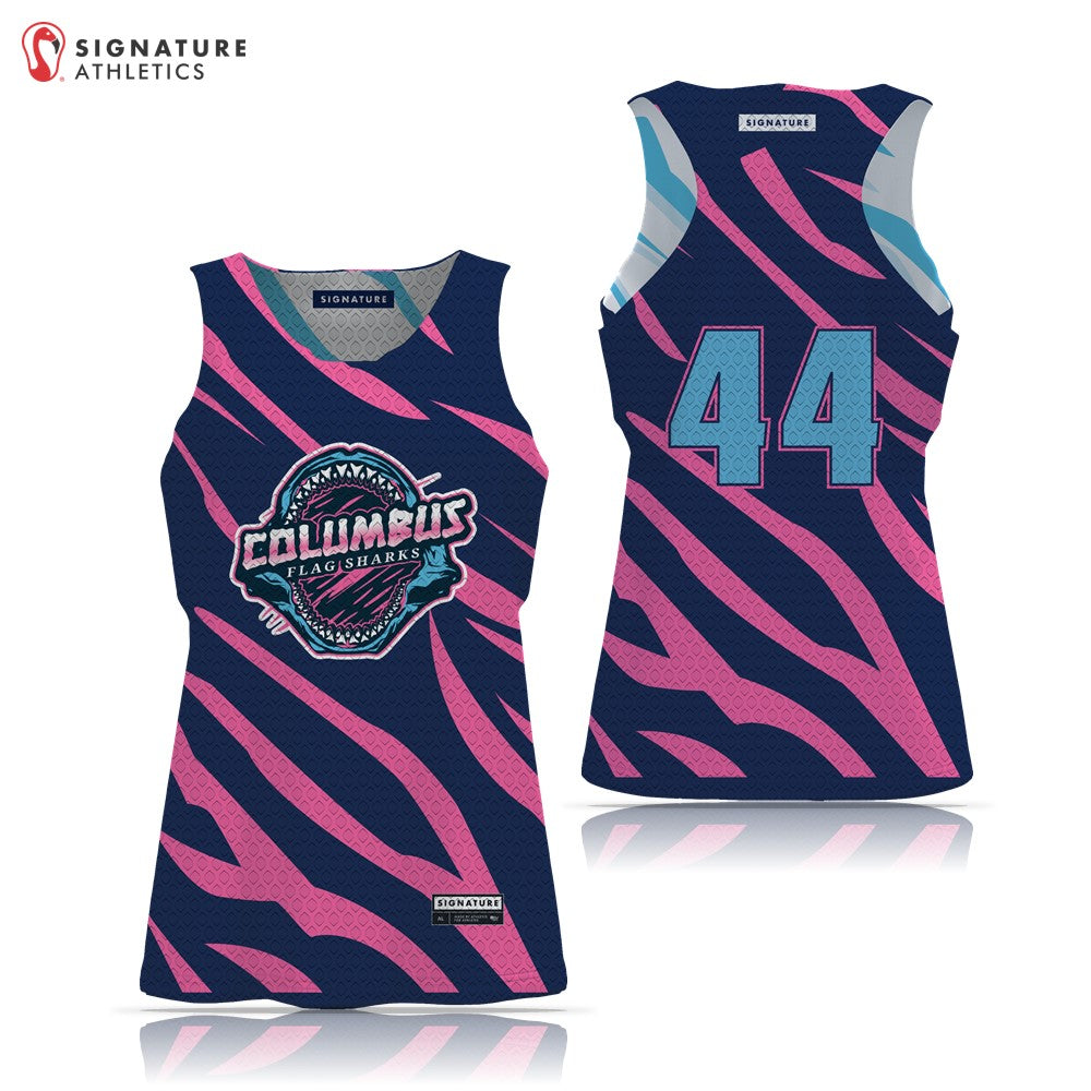 Paquete de juego de 3 piezas para jugadoras de lacrosse de los Columbus Flag Sharks para mujeres