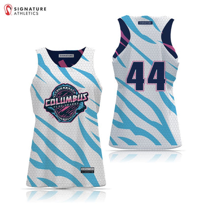 Paquete de juego de 3 piezas para jugadoras de lacrosse de los Columbus Flag Sharks para mujeres