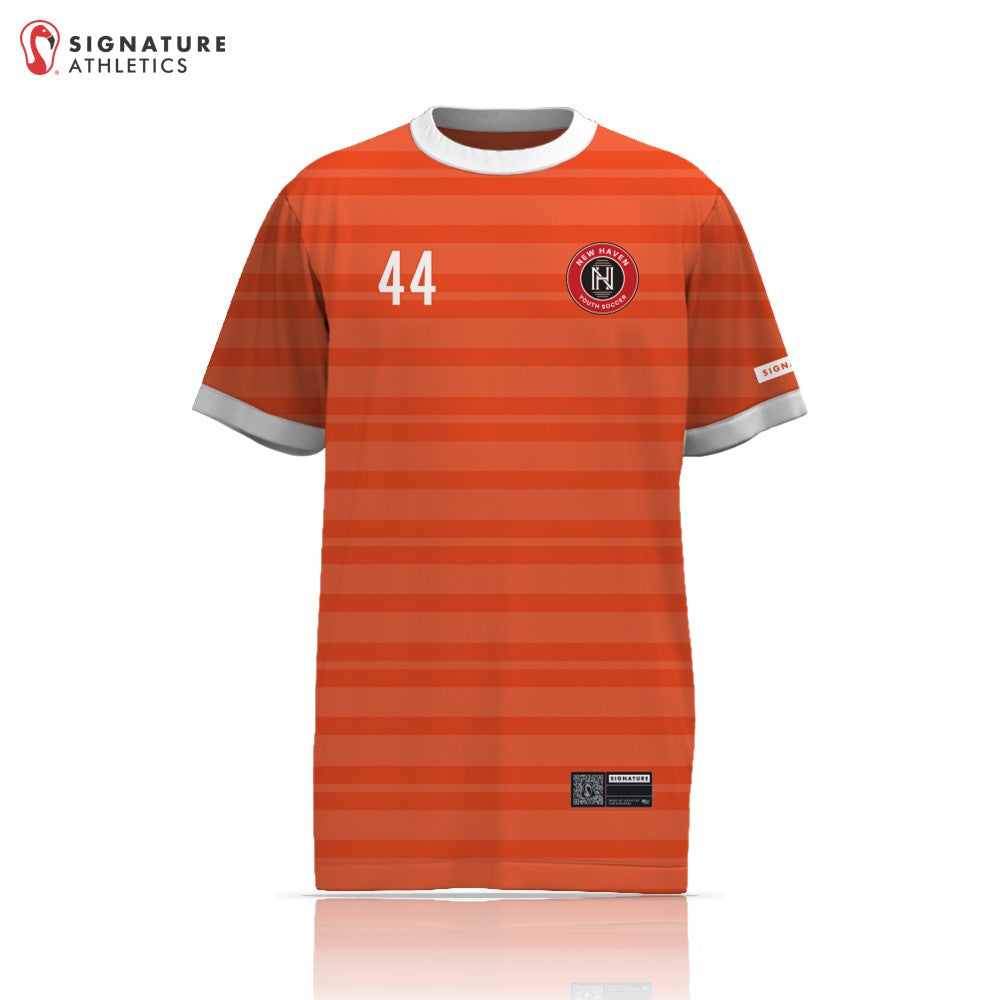 New Haven Youth Soccer 27-1 REC Orange Short Sleeve Tech Tee Front