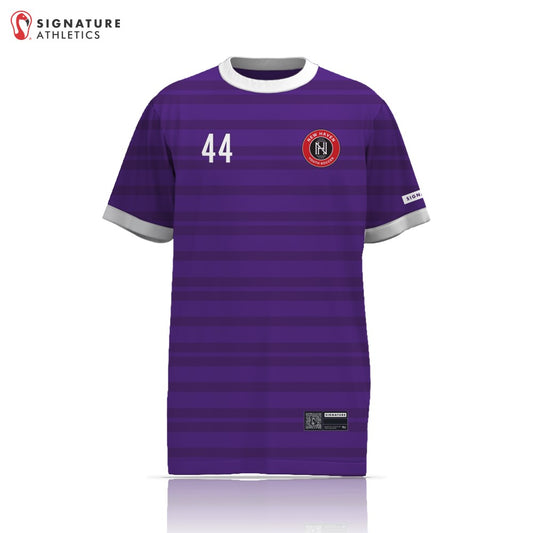 New Haven Youth Soccer 27-1 REC Purple Short Sleeve Tech Tee Front