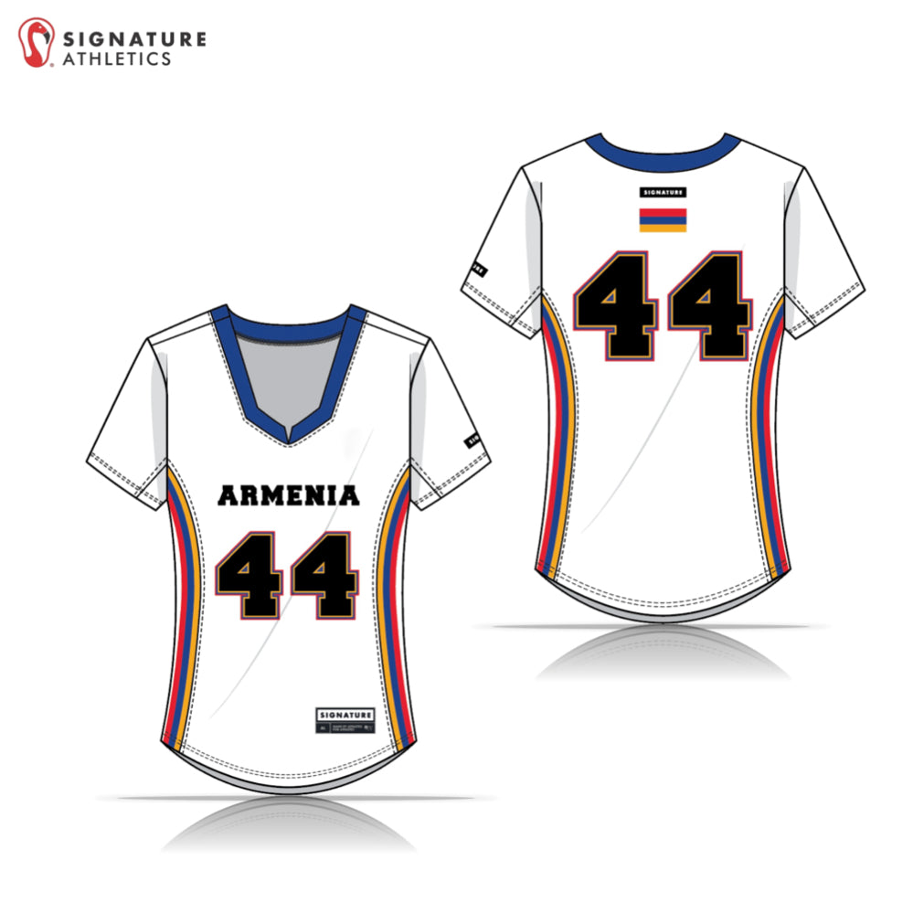Armenia Lacrosse 25-2 Women's Goalie Player College Jersey White