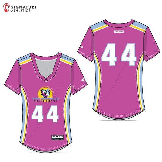 Reef Raiders Lacrosse Women's Player Pink College Jersey: Reef Raiders