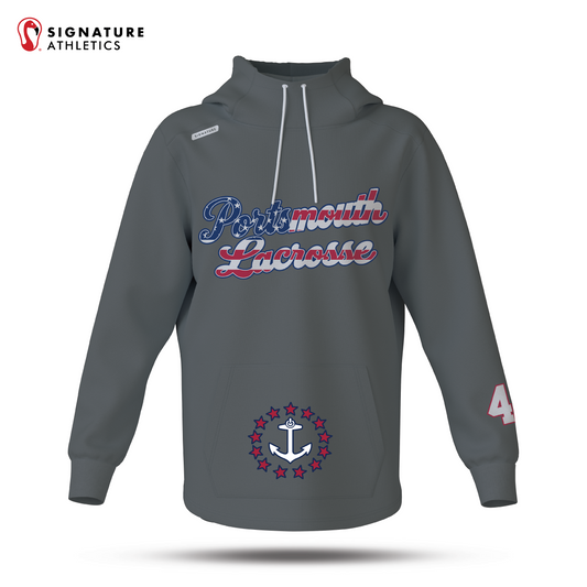 Portsmouth Youth Lacrosse Men's Pro Dye Sub Scuba Hoodie: Portsmouth Youth Lacrosse