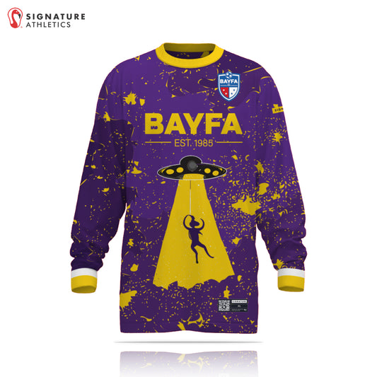 BAYFA Goalie Standard Uniform Men's Long Sleeve Tech Tee Purple