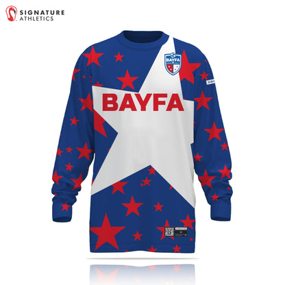 BAYFA Goalie Standard Uniform Men's Long Sleeve Tech Tee Duke Blue