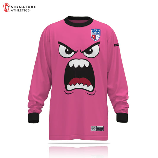 BAYFA Goalie Standard Uniform Men's Long Sleeve Tech Tee Chrome Pink: BAYFA Standard Uniform