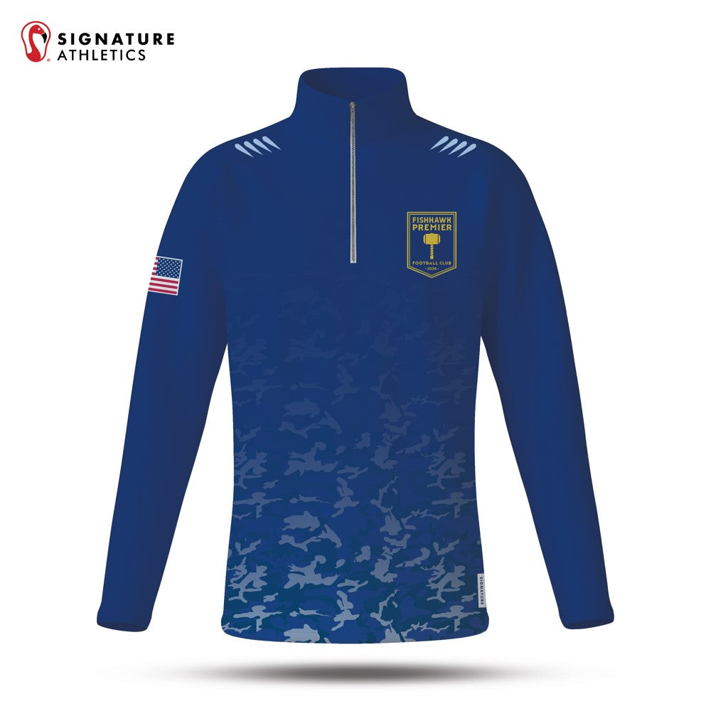 Fish Hawk Premier Navy Camo Quarter Zip