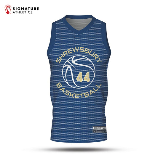 Shrewsbury Basketball Association 25-4 Navy Reversible Practice Jersey Navy Front