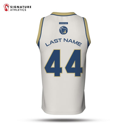 Shrewsbury Basketball Association 25-4 Navy Reversible Game Jersey White Back
