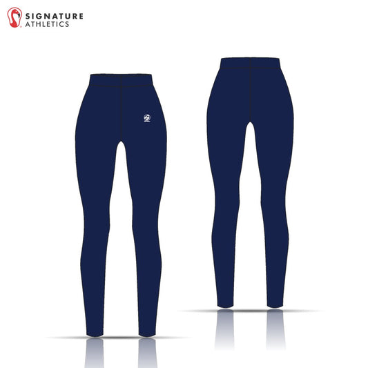 Beach Cities Women's Navy Full Length Leggings: Beach Cities Volleyball
