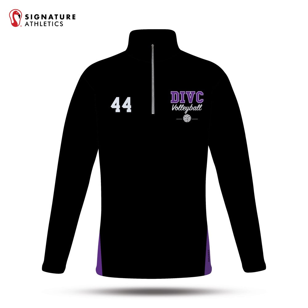 Dynamic Impact Volleyball Club 26-4 Black Player Quarter Zip Front