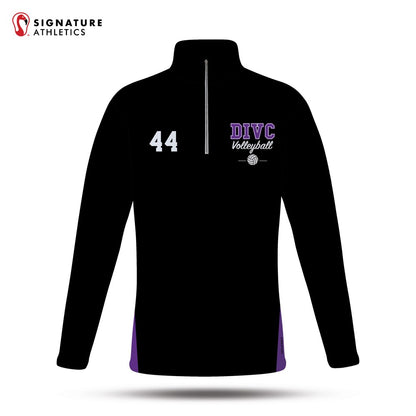 Dynamic Impact Volleyball Club 26-4 Black Player Quarter Zip Front