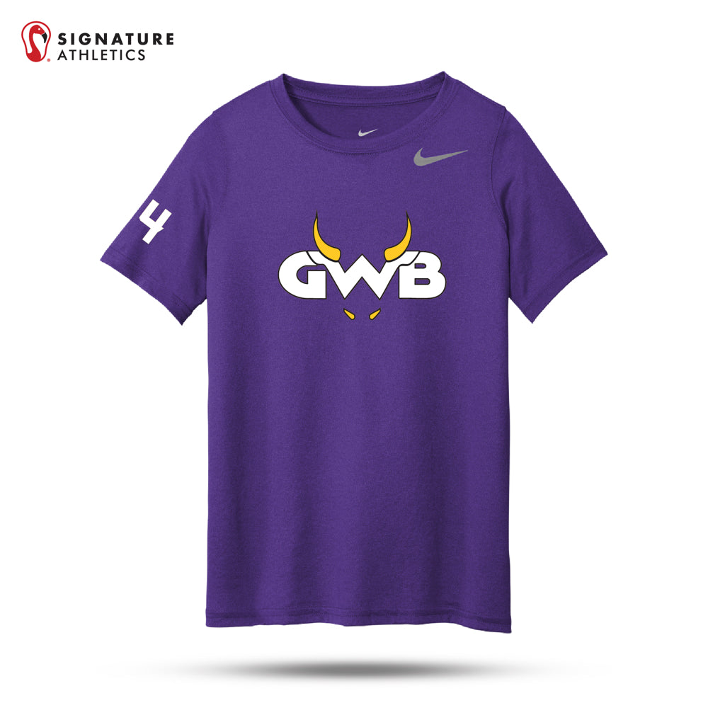 GWB Purple Youth Nike rLegend Tee: GWB