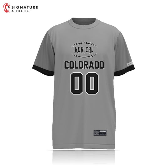 NorCal Flag Football Gray Colorado Women's Player Short Sleeve Tech Tee: NorCal