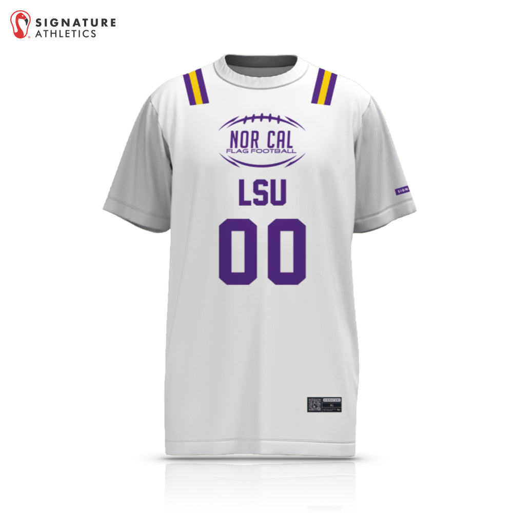 NorCal Flag Football LSU White Women's 2 Piece Player Package