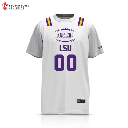 NorCal Flag Football LSU White Women's 2 Piece Player Package