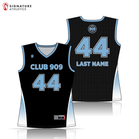 Risen 909 Volleyball Club Women's Black Sleeveless Jersey: 18 Blue