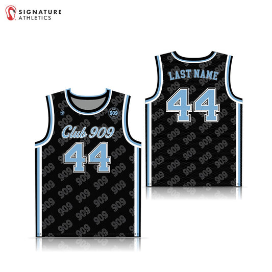 Club 909 Volleyball Men's Black Sleeveless Jersey: 18-Blue
