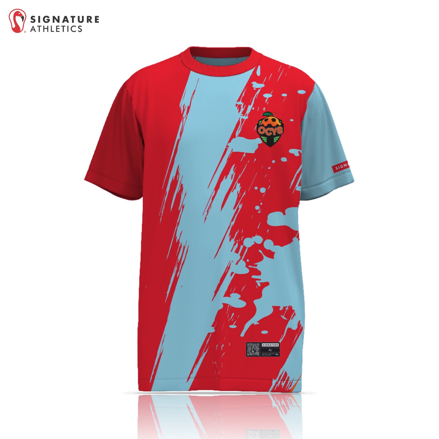 Orange County Youth Soccer Red Girl's Short Sleeve Tech Tee: ORANGE COUNTY YOUTH SOCCER