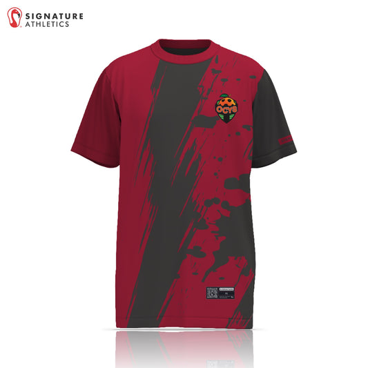 Orange County Youth Soccer Crimson/Anthracite Girl's Short Sleeve Tech Tee: ORANGE COUNTY YOUTH SOCCER