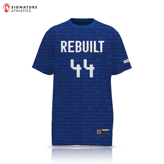 Rebuilt Men's Royal Blue Short Sleeve Tech Tee: Rebuilt