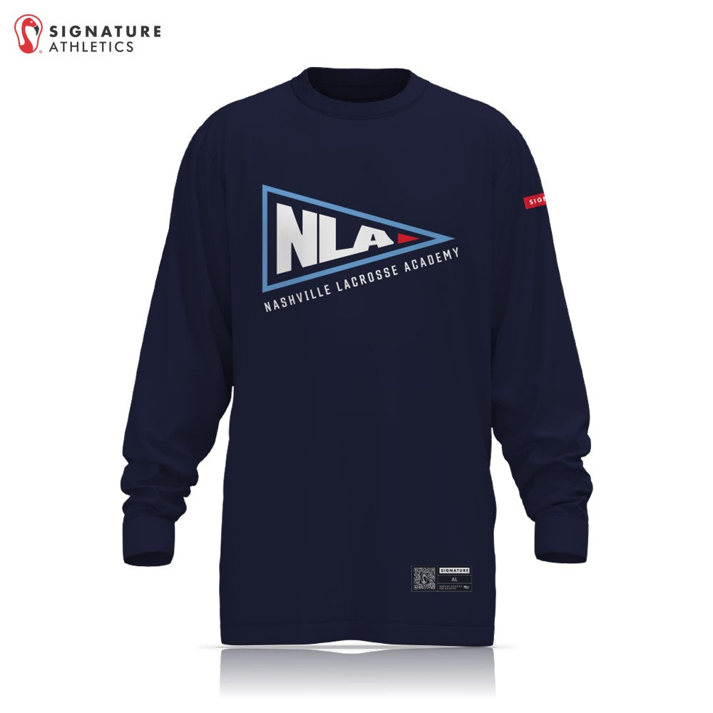 Nashville Lacrosse Academy Navy Long Sleeve Tech Tee: Nashville