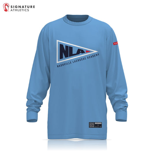 Nashville Lacrosse Academy Light Blue Long Sleeve Tech Tee: Nashville