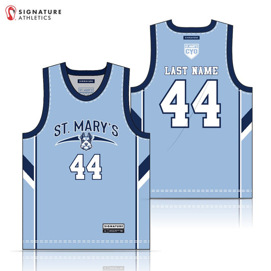 St Mary's Basketball Men's Unisex Player Reversible Basketball Jersey