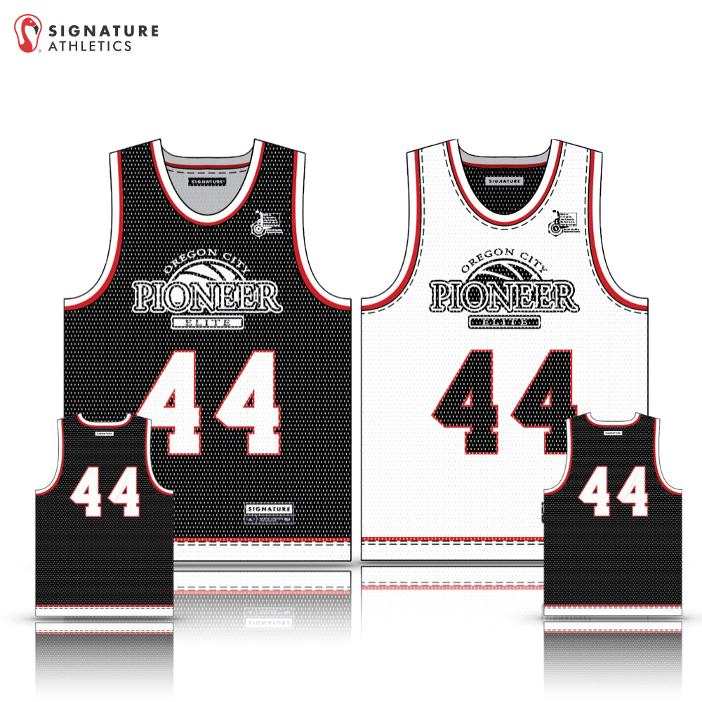 Pioneer Elite Basketball Men's Player Basketball Crew Neck Reversible Jersey|BHM: 6th Red