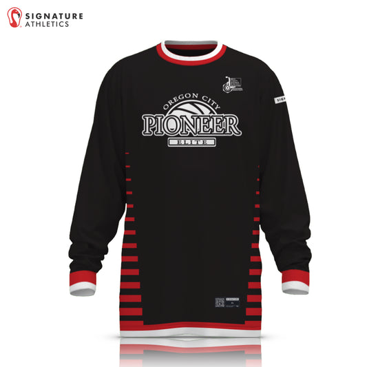 Pioneer Elite Basketball Men's Player Long Sleeve Tech Tee: 4th Red