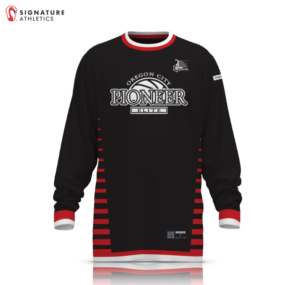Pioneer Elite Basketball Men's Player Long Sleeve Tech Tee: 7th White