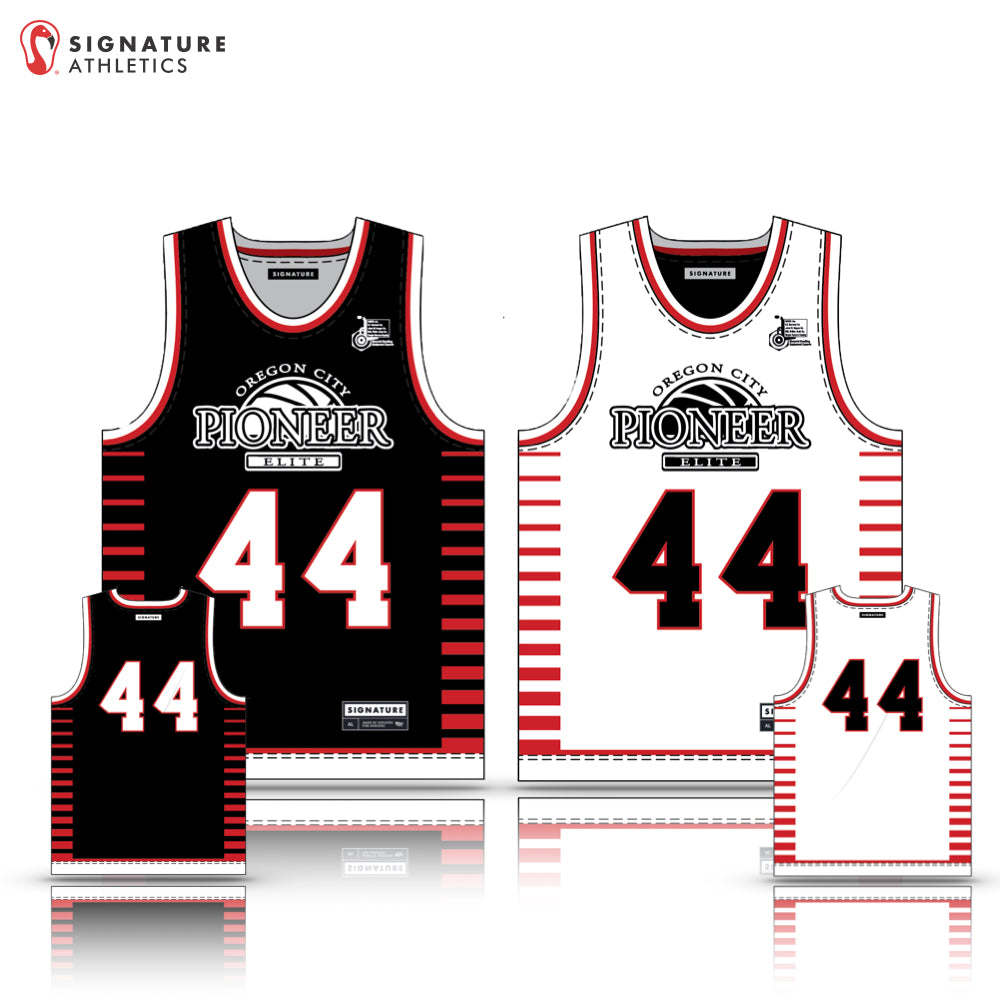 Pioneer Elite Basketball Men's Player Reversible Basketball Jersey: 8th White