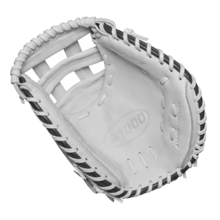Wilson 2025 A1000FP CM33 White/Grey 33.00" Fastpitch Catcher's Mitt WBW10260033